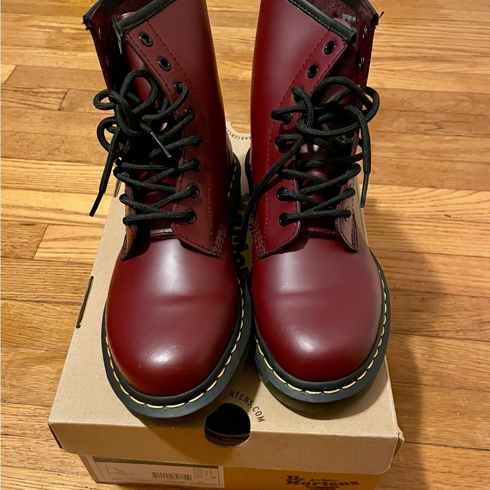 Dr. Martens Cherry Red Leather Boots